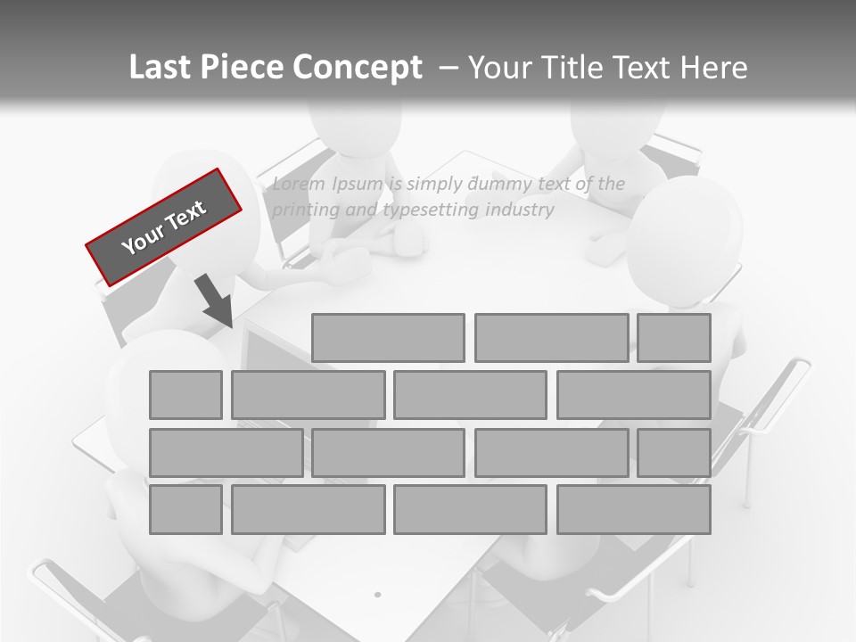 Sitting Team Mobile PowerPoint Template