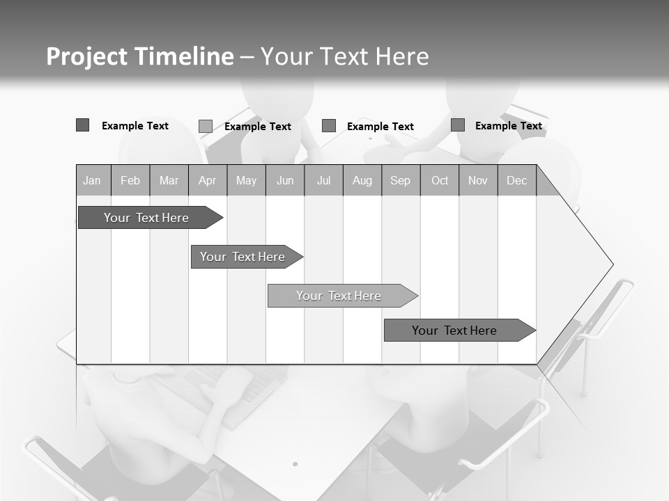 Sitting Team Mobile PowerPoint Template