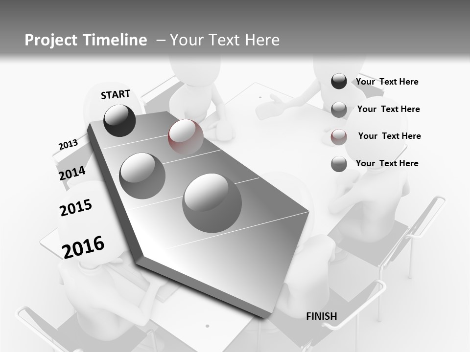 Sitting Team Mobile PowerPoint Template