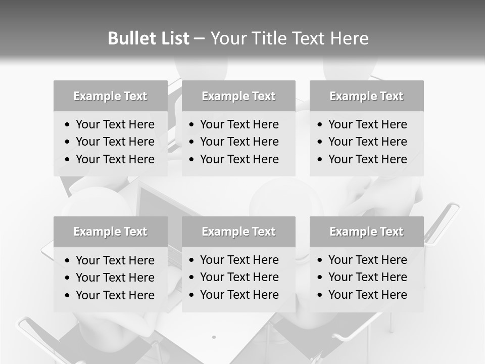 Sitting Team Mobile PowerPoint Template