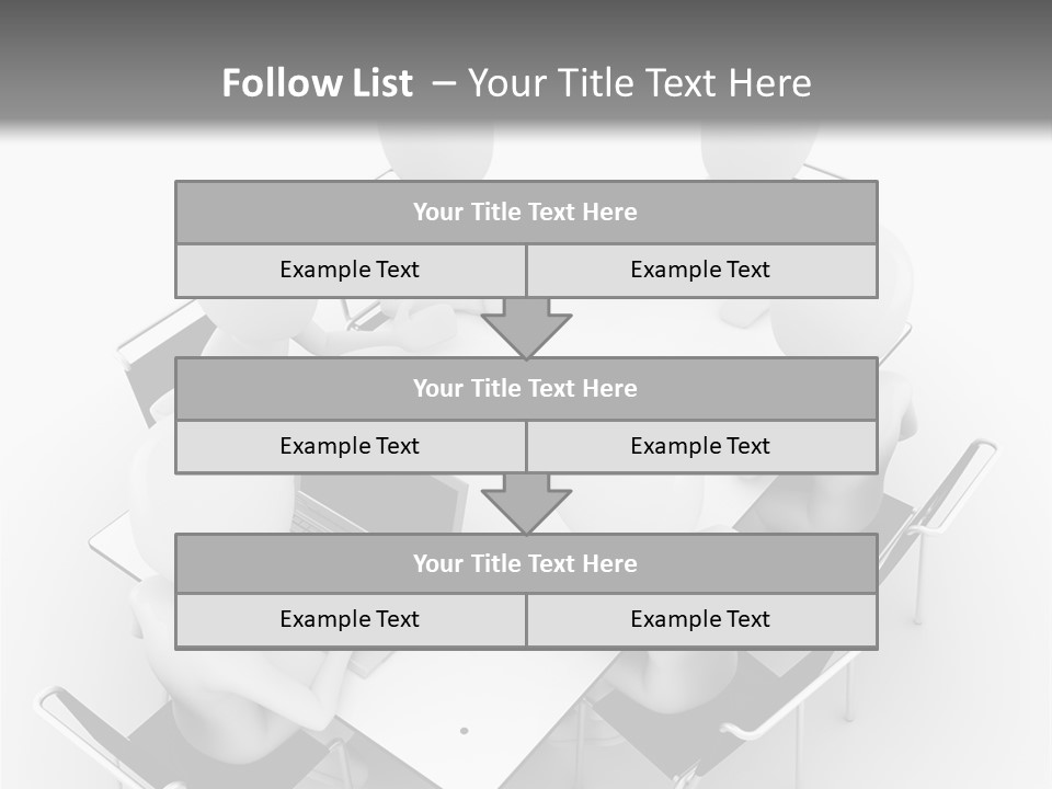 Sitting Team Mobile PowerPoint Template