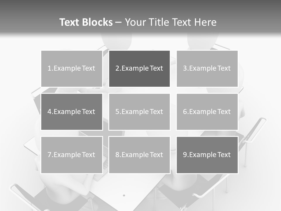 Sitting Team Mobile PowerPoint Template