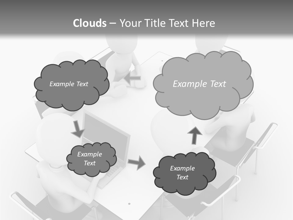Sitting Team Mobile PowerPoint Template
