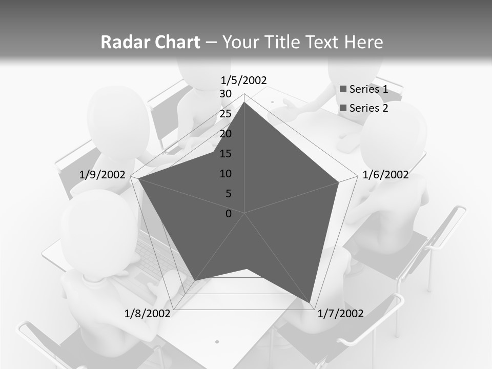 Sitting Team Mobile PowerPoint Template