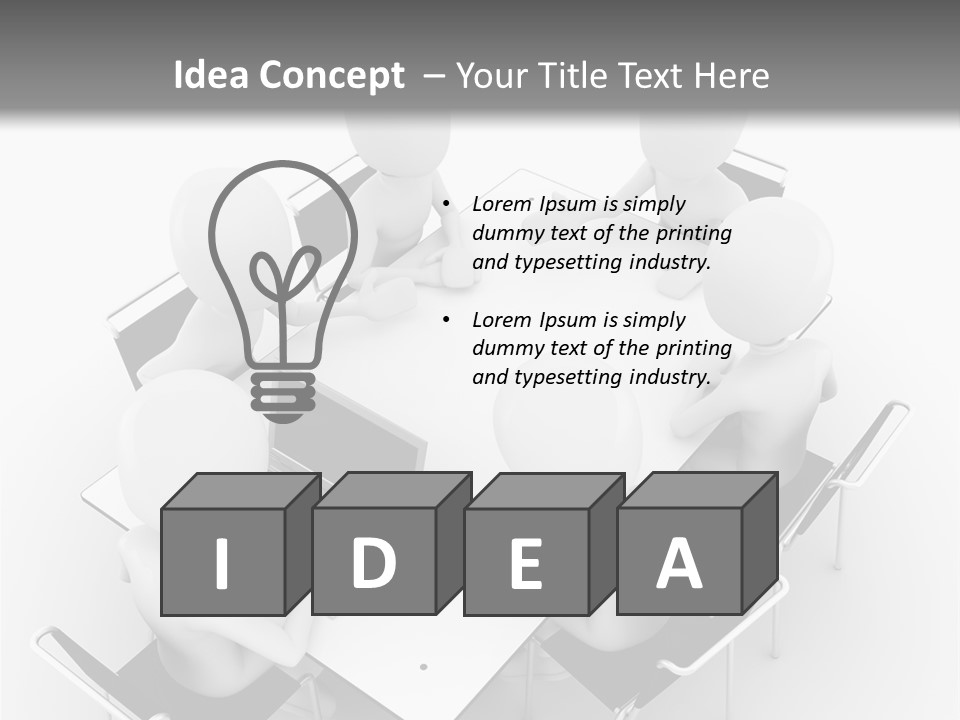 Sitting Team Mobile PowerPoint Template