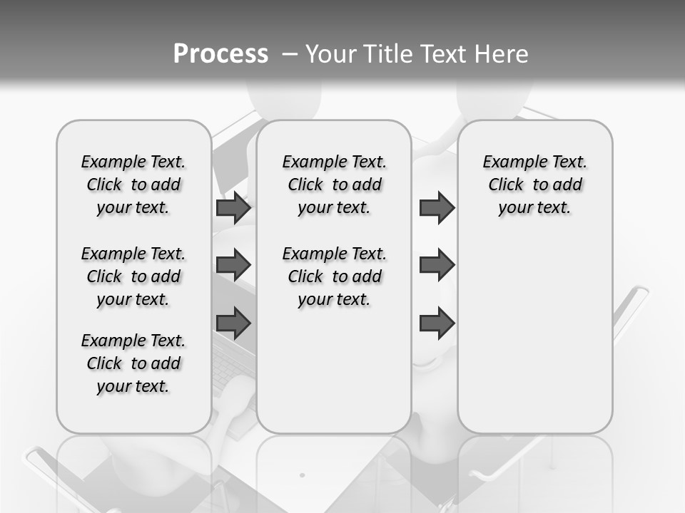 Sitting Team Mobile PowerPoint Template