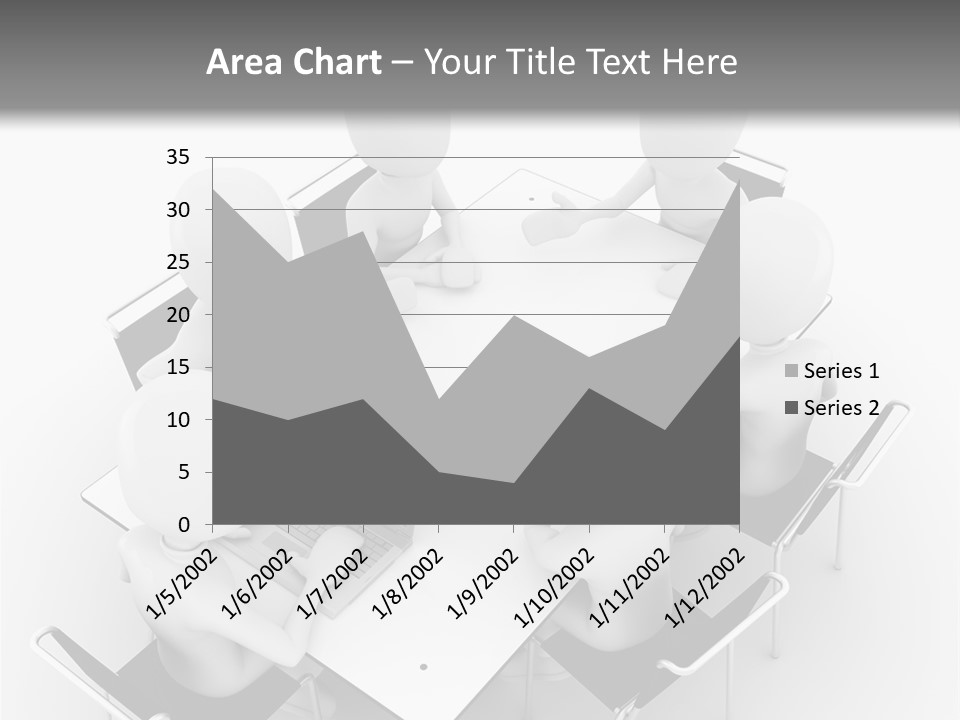 Sitting Team Mobile PowerPoint Template