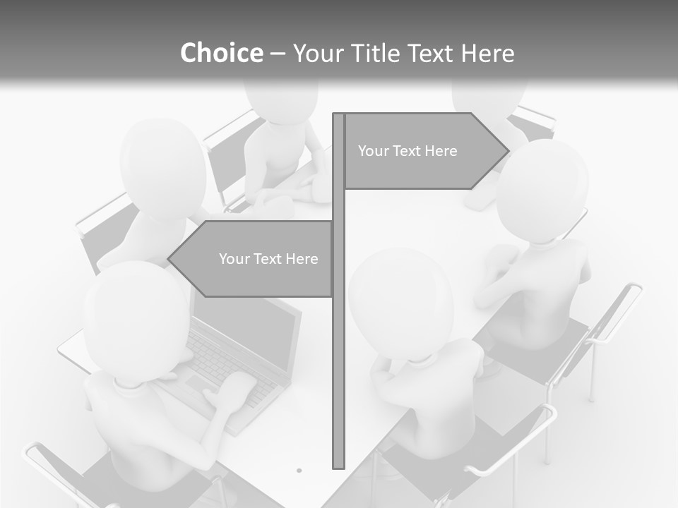 Sitting Team Mobile PowerPoint Template