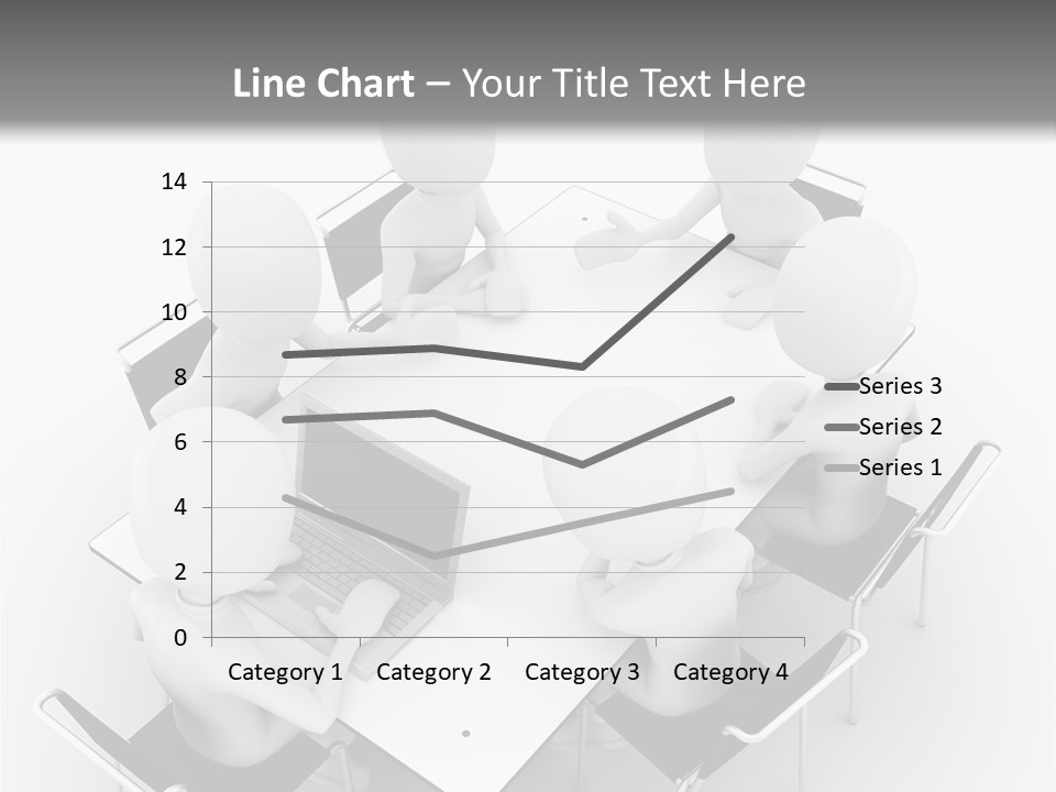 Sitting Team Mobile PowerPoint Template