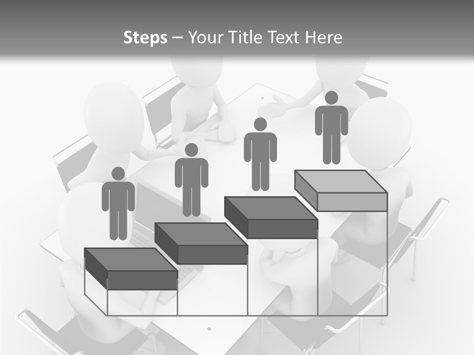 Sitting Team Mobile PowerPoint Template