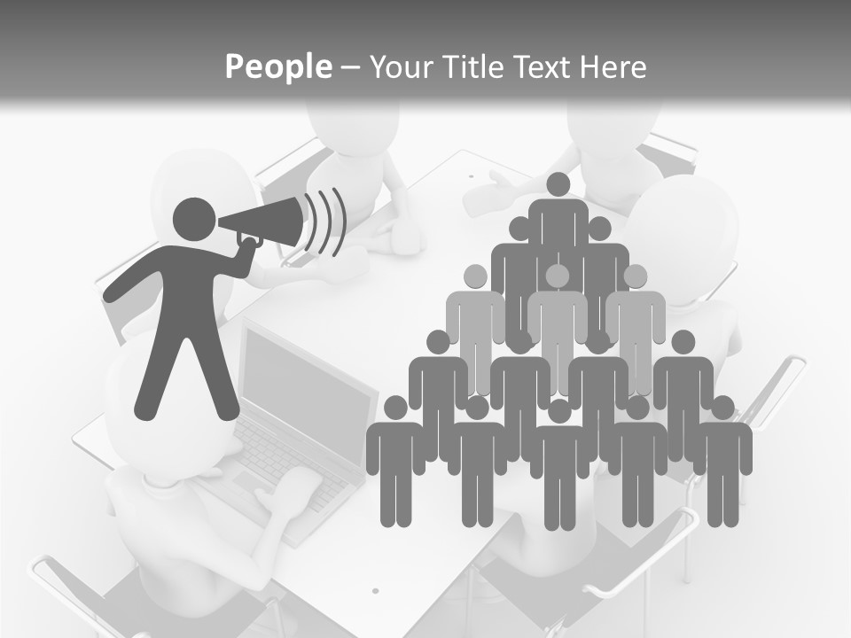 Sitting Team Mobile PowerPoint Template