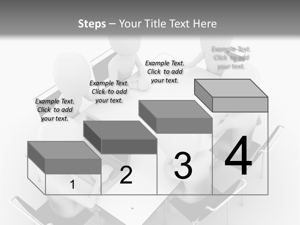 Sitting Team Mobile PowerPoint Template