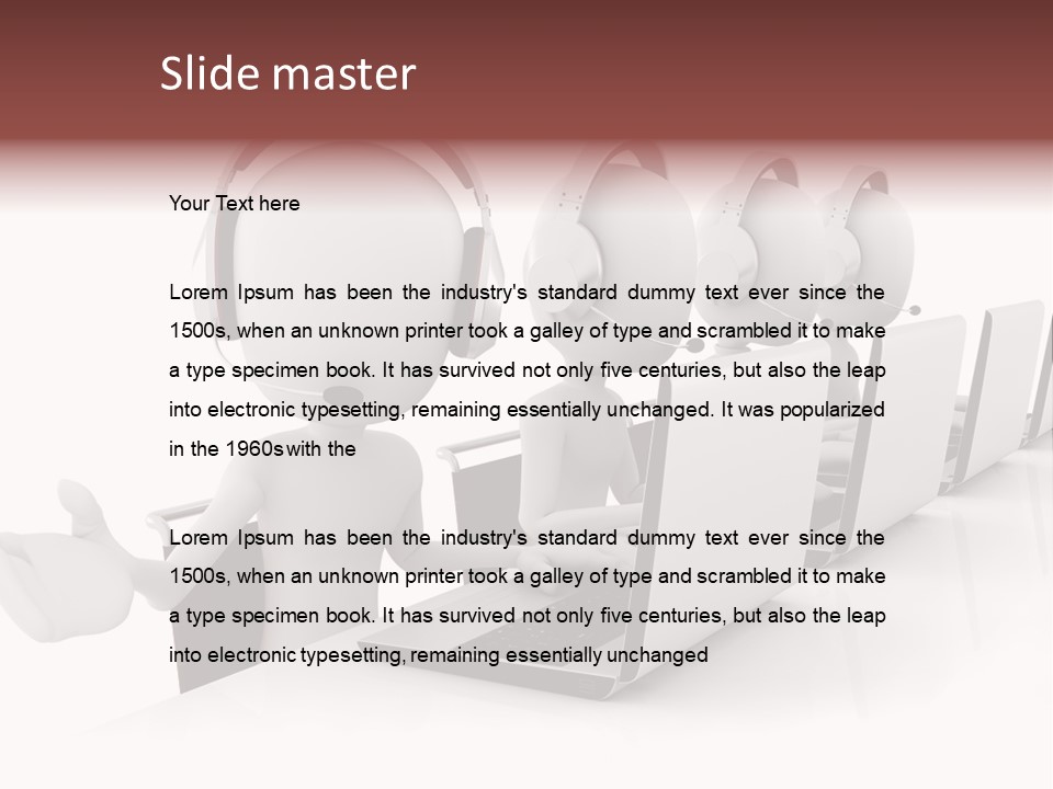 Headphone  Contact PowerPoint Template