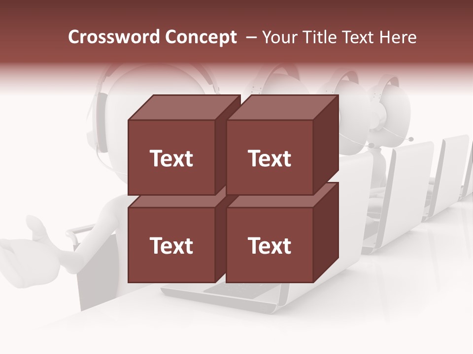 Headphone  Contact PowerPoint Template