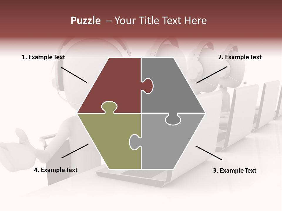 Headphone  Contact PowerPoint Template