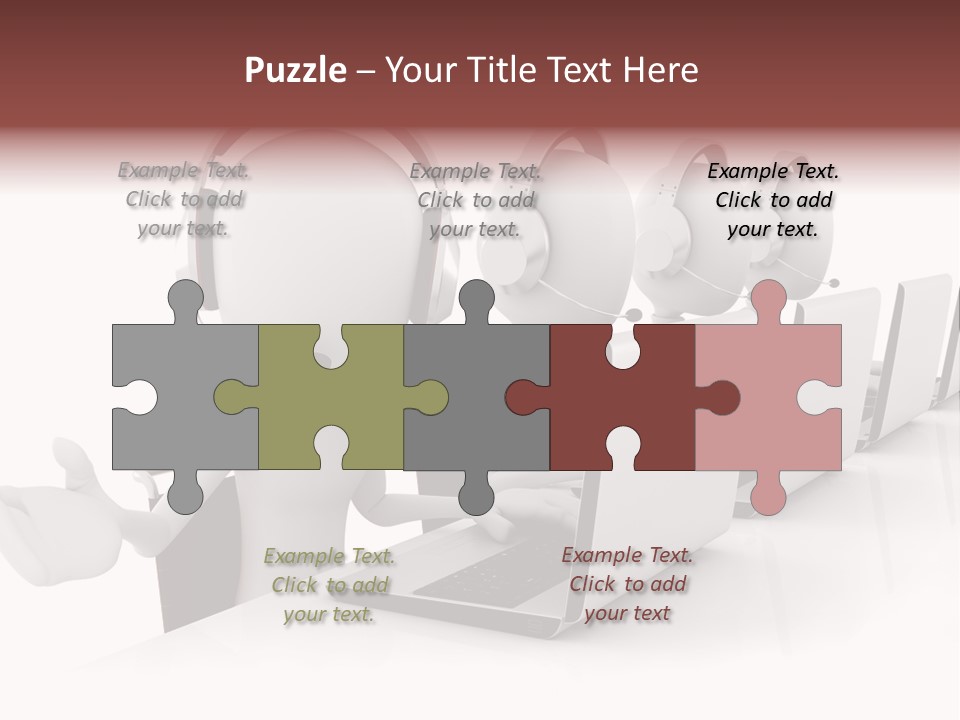 Headphone  Contact PowerPoint Template