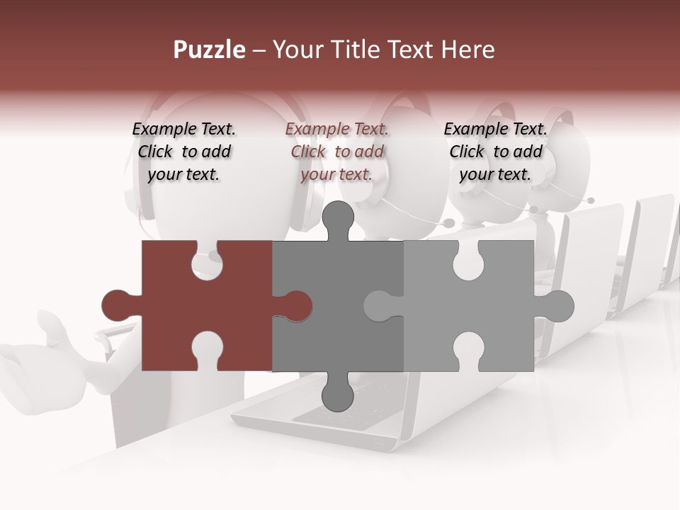 Headphone  Contact PowerPoint Template