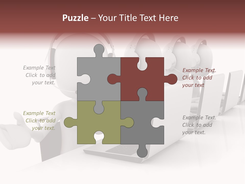 Headphone  Contact PowerPoint Template