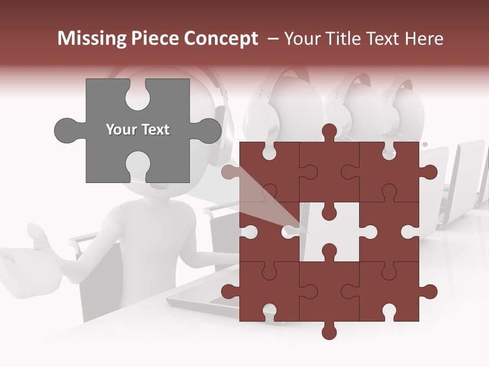 Headphone  Contact PowerPoint Template