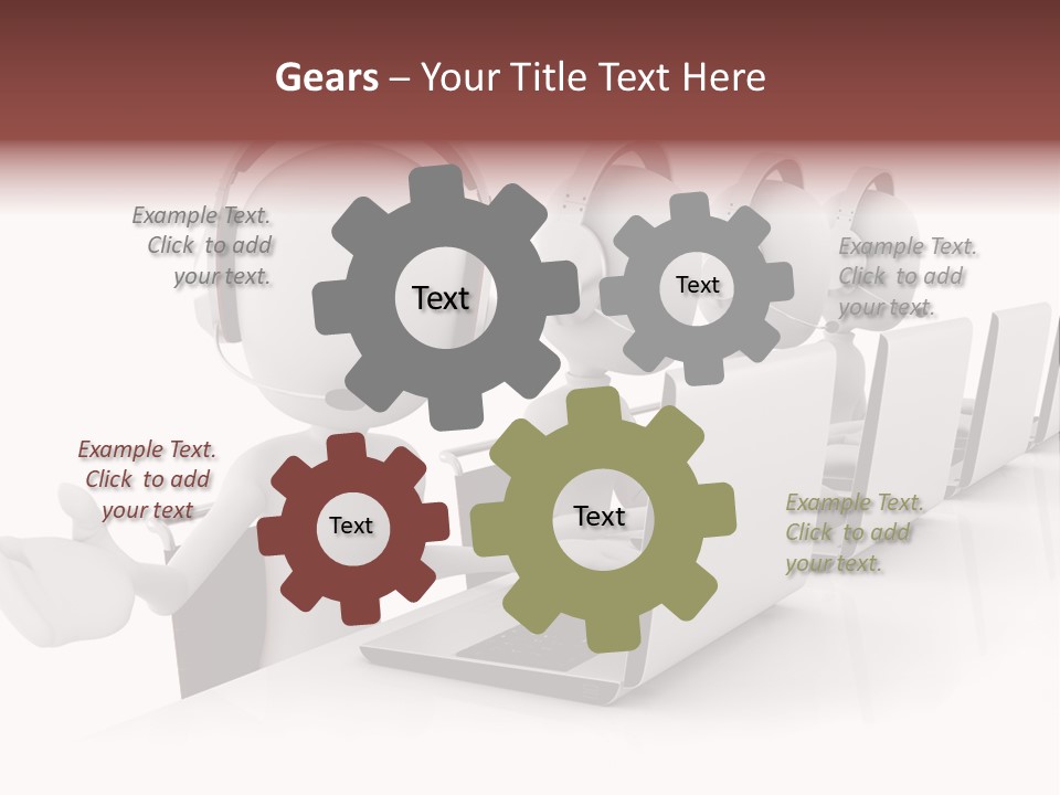 Headphone  Contact PowerPoint Template