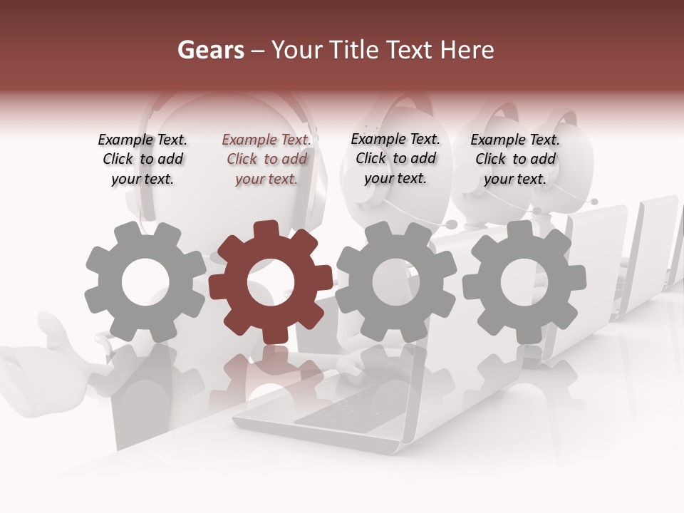 Headphone  Contact PowerPoint Template
