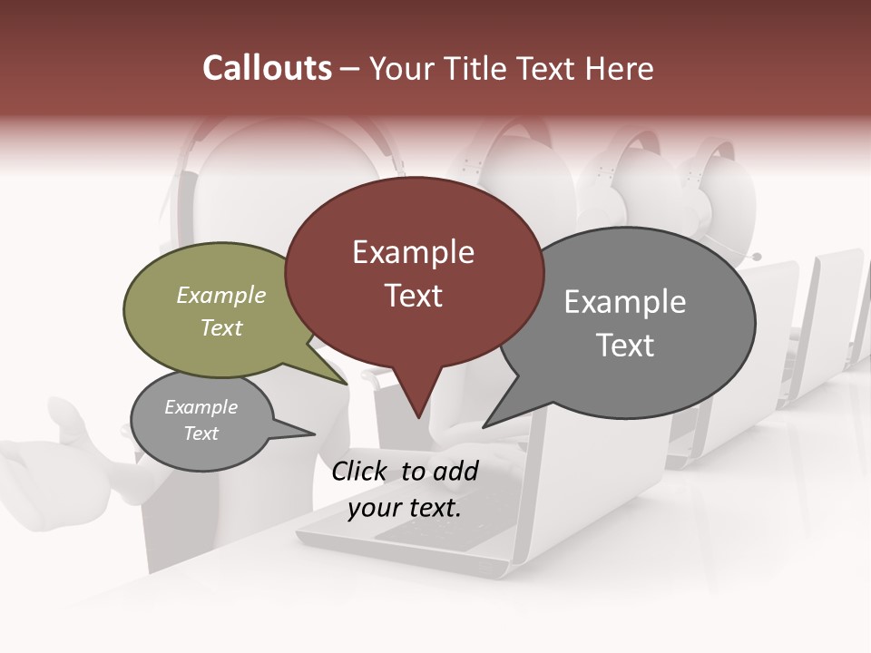 Headphone  Contact PowerPoint Template