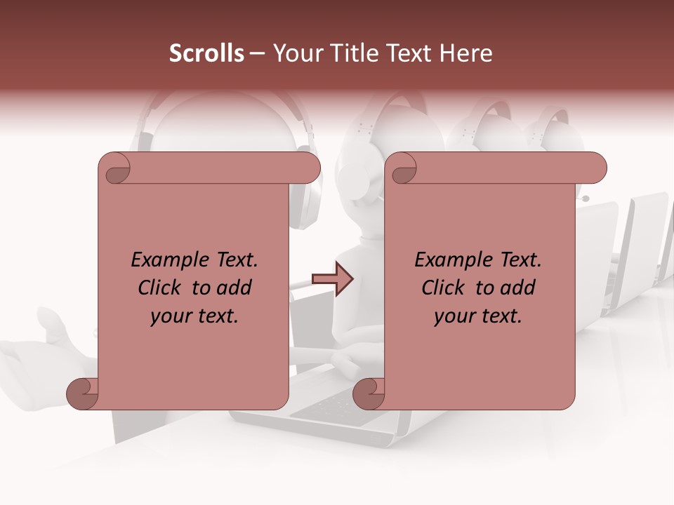 Headphone  Contact PowerPoint Template