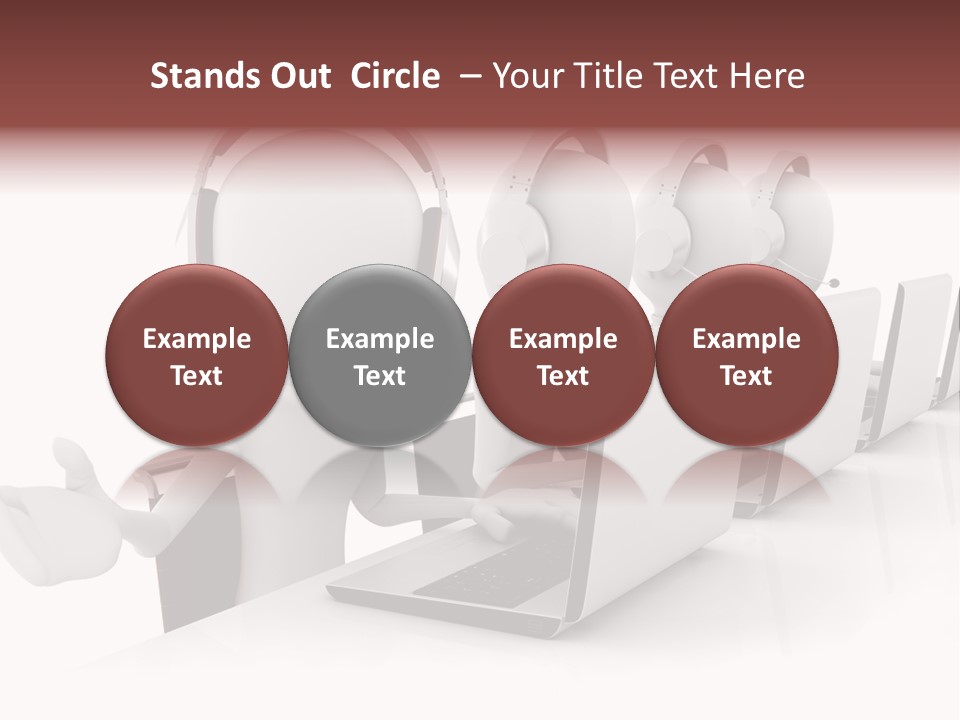 Headphone  Contact PowerPoint Template