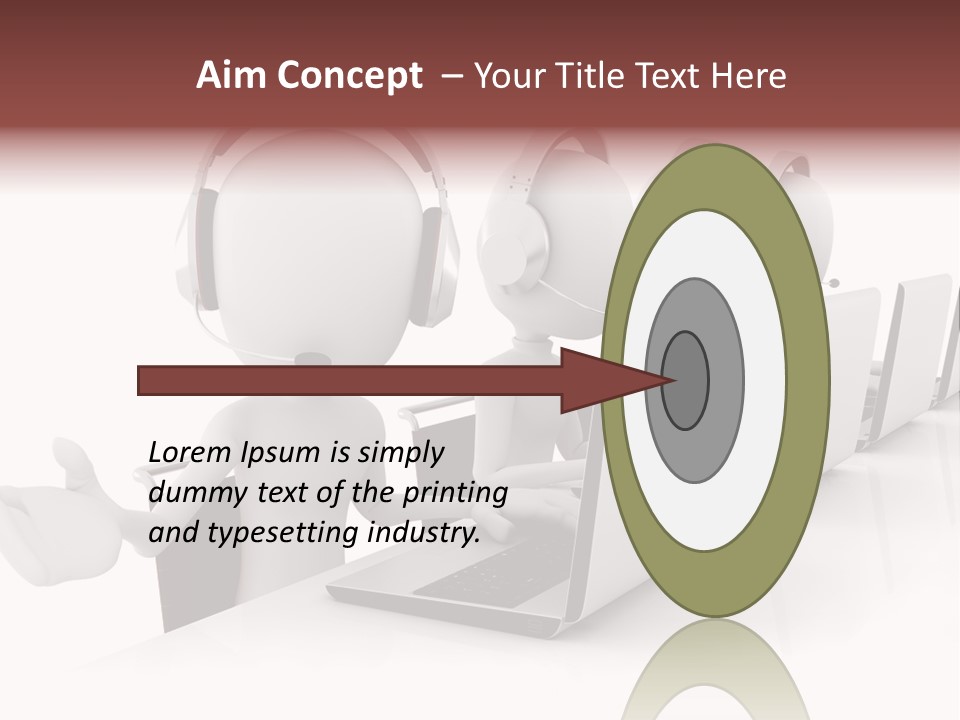 Headphone  Contact PowerPoint Template