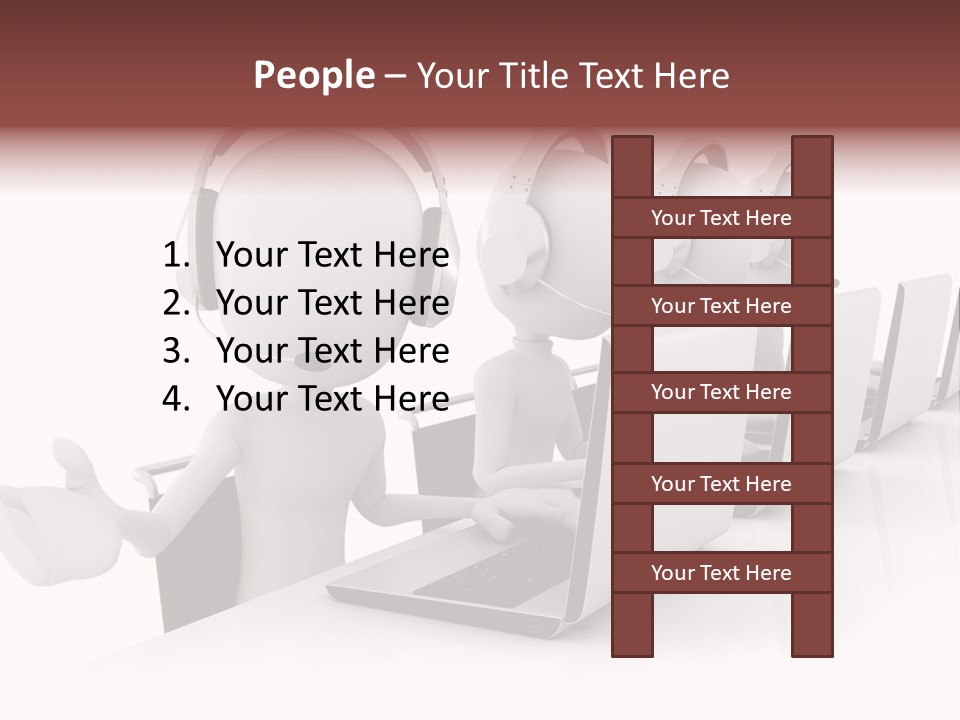 Headphone  Contact PowerPoint Template