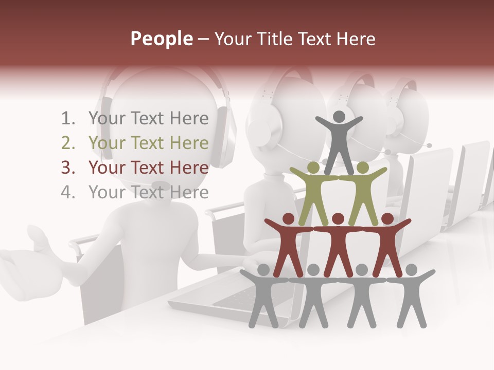 Headphone  Contact PowerPoint Template