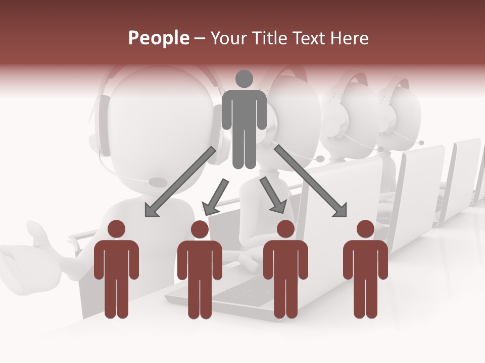 Headphone  Contact PowerPoint Template