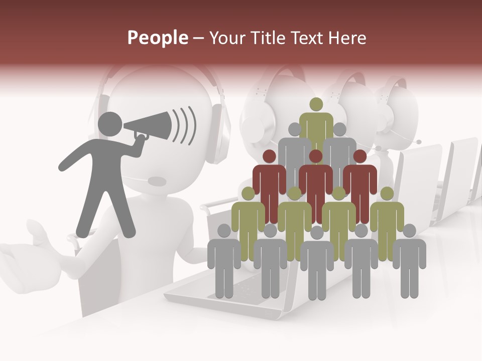 Headphone  Contact PowerPoint Template