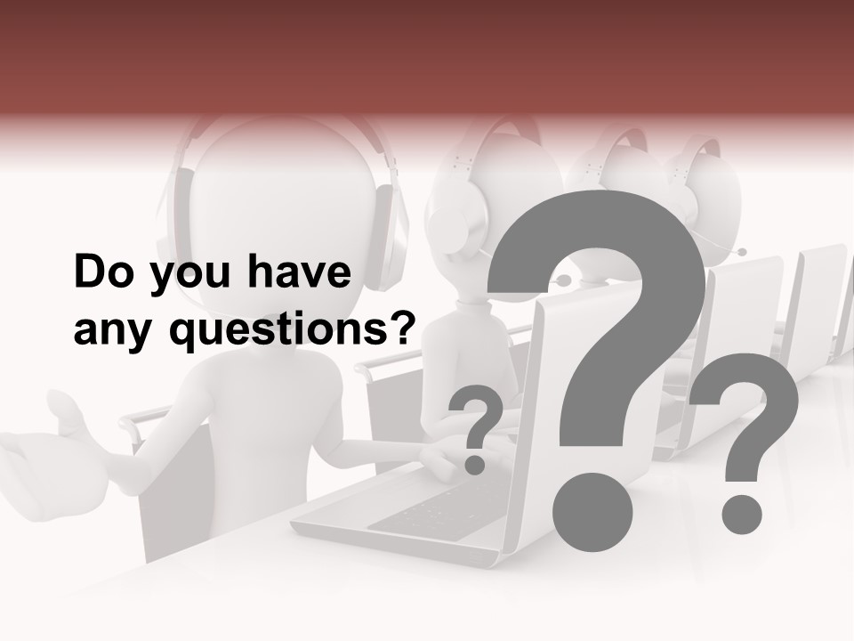 Headphone  Contact PowerPoint Template