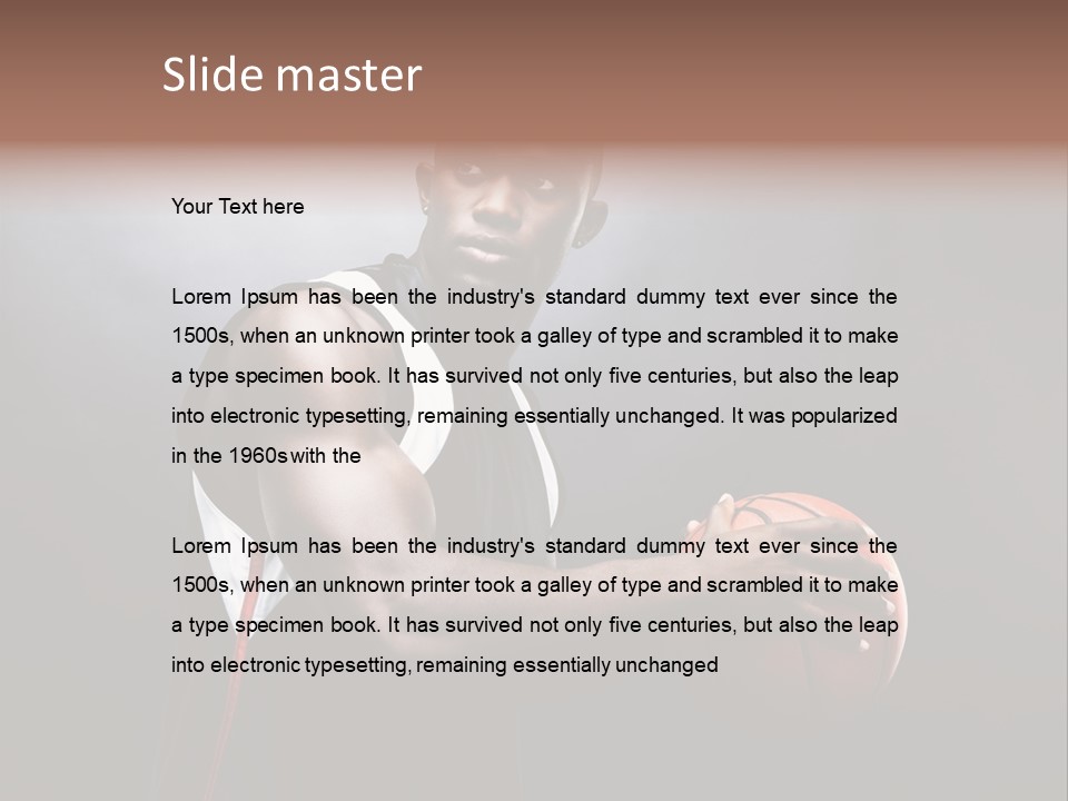 Player Man Human PowerPoint Template
