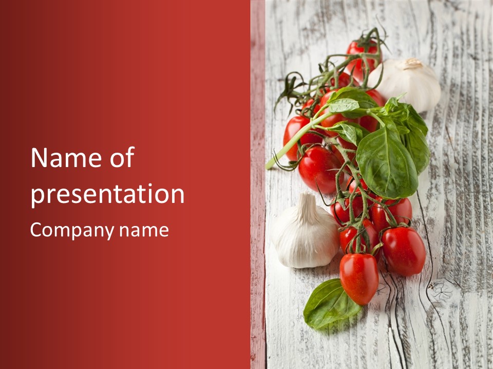 Ripe Vegetable Diet PowerPoint Template