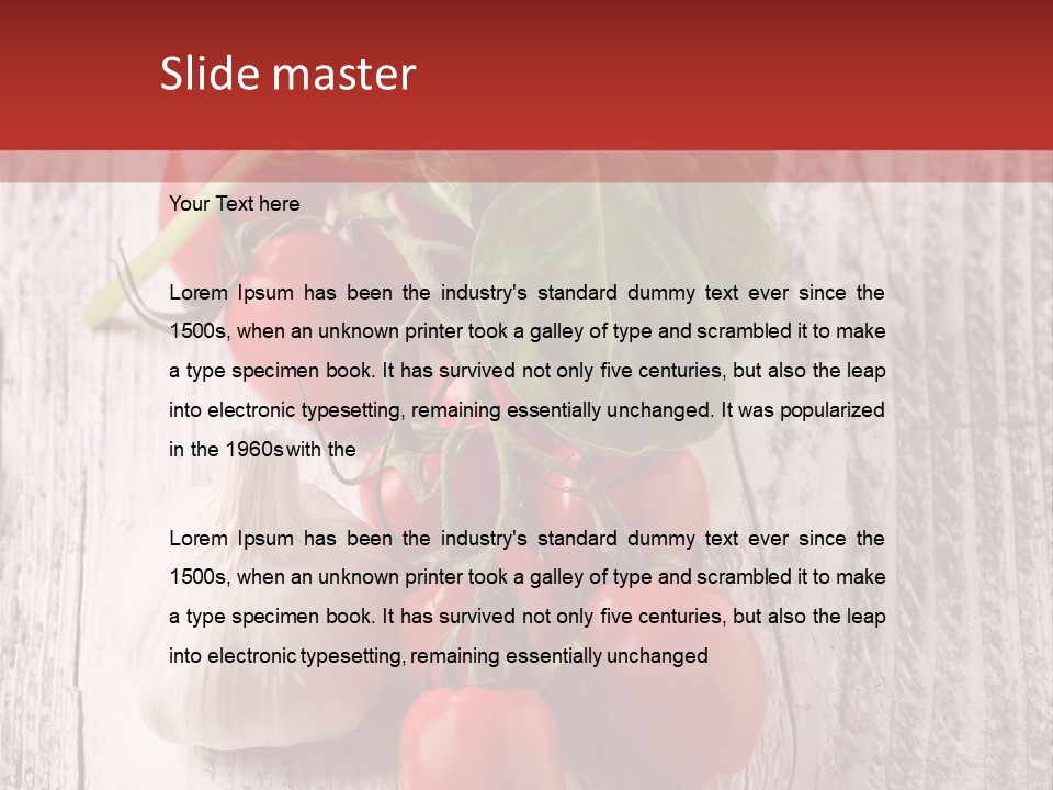 Ripe Vegetable Diet PowerPoint Template