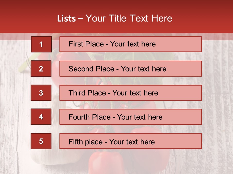 Ripe Vegetable Diet PowerPoint Template