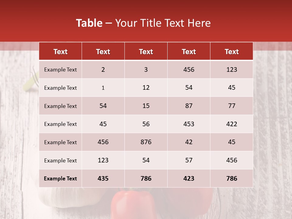 Ripe Vegetable Diet PowerPoint Template