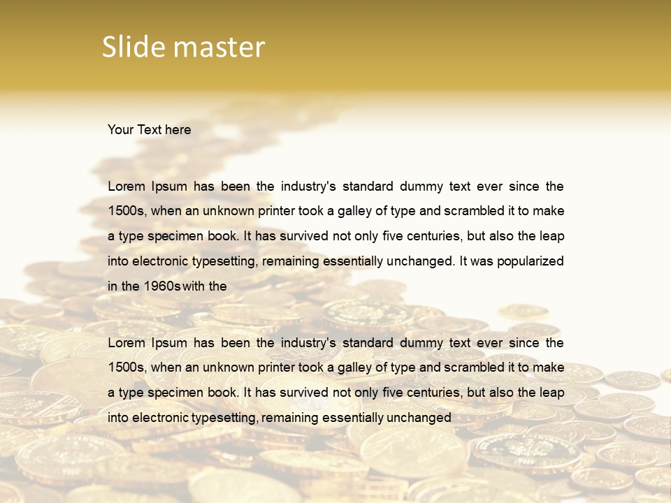 Savings Shy Cent PowerPoint Template