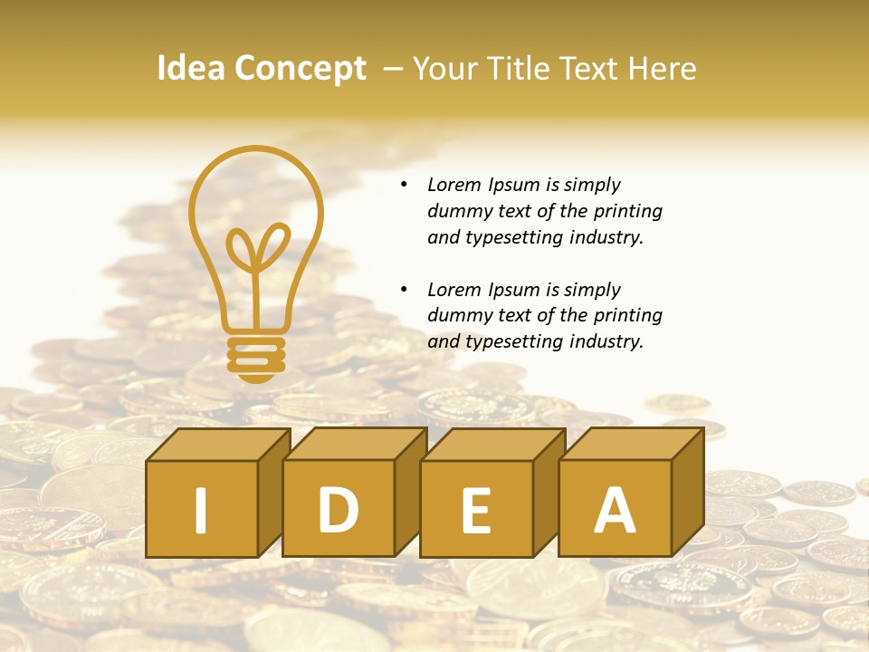 Savings Shy Cent PowerPoint Template