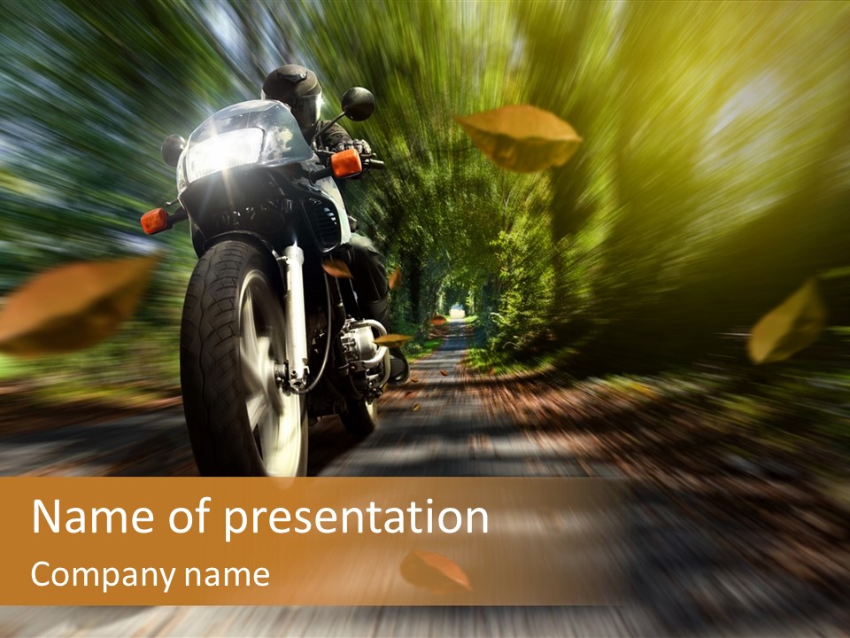 Reifen Risiko Motorradtour PowerPoint Template