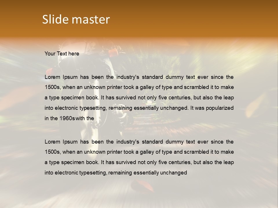 Reifen Risiko Motorradtour PowerPoint Template