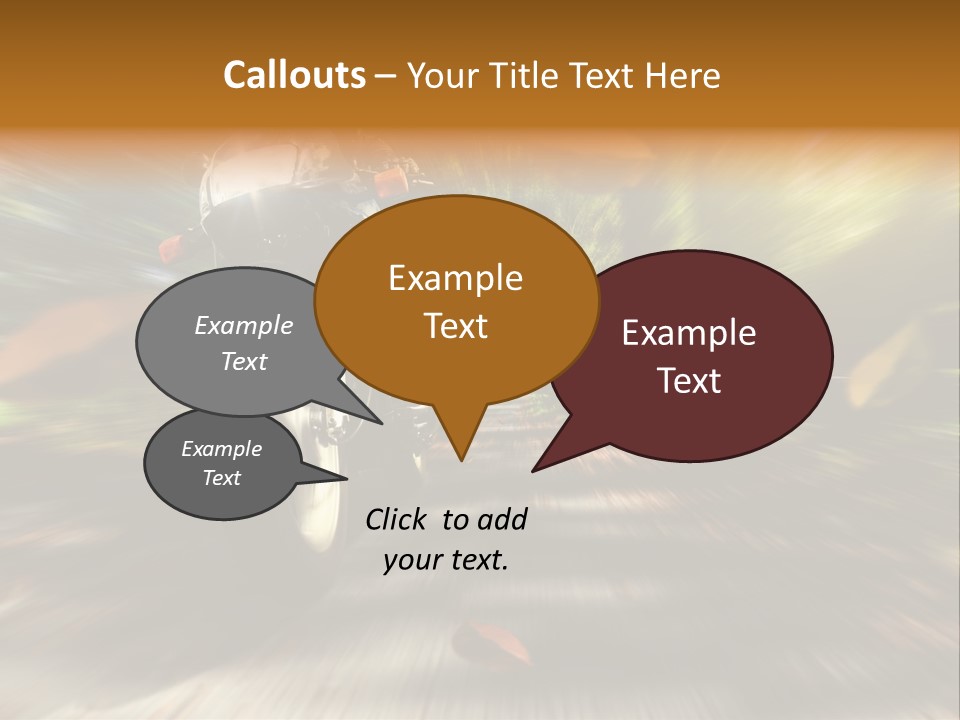 Reifen Risiko Motorradtour PowerPoint Template
