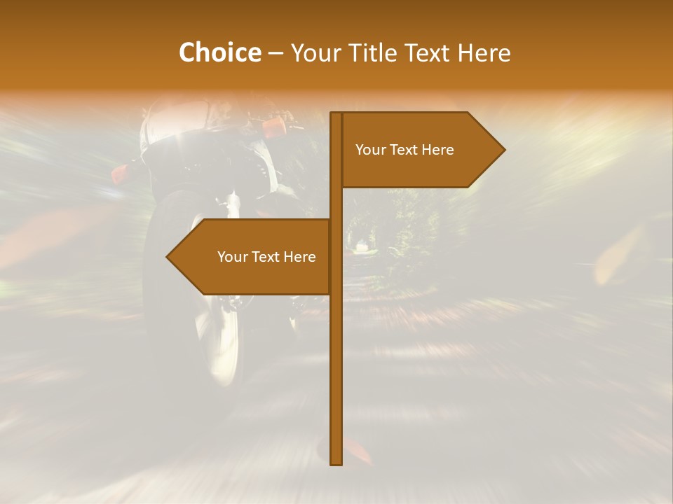 Reifen Risiko Motorradtour PowerPoint Template