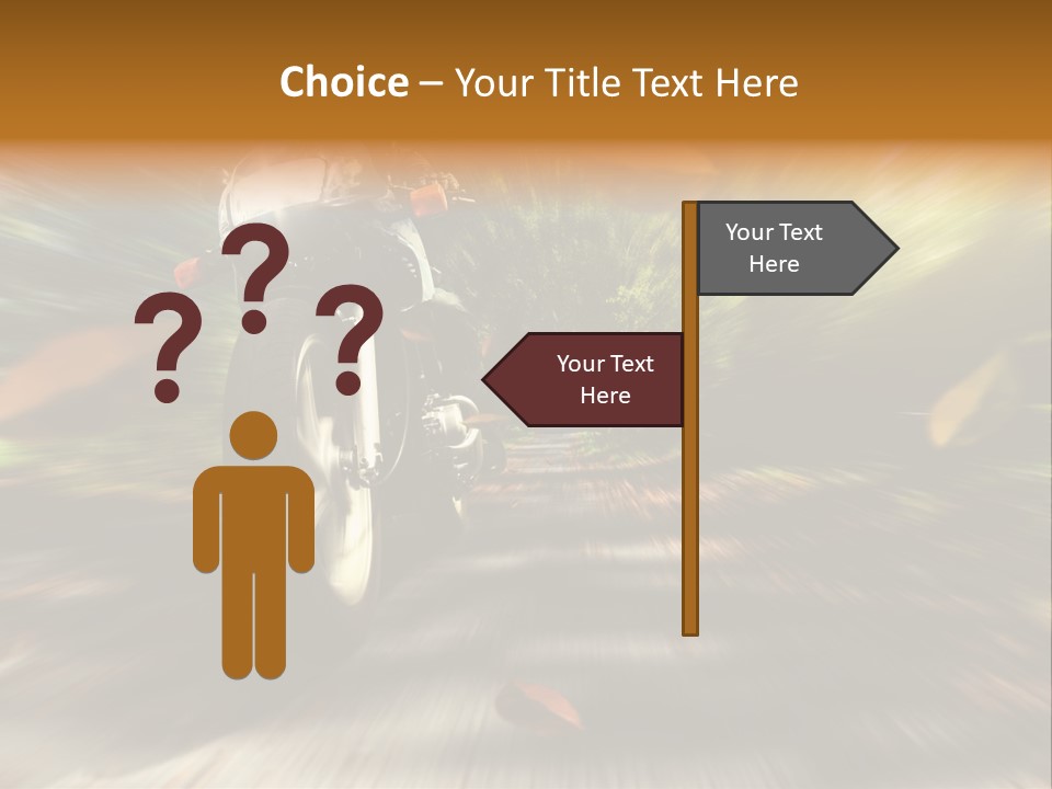 Reifen Risiko Motorradtour PowerPoint Template