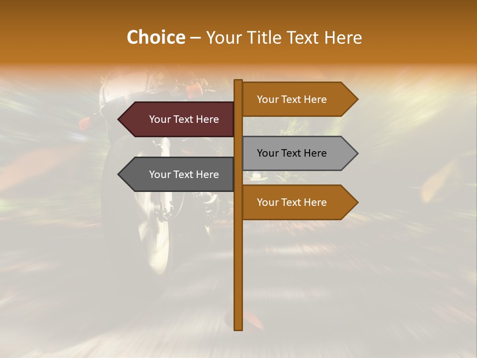 Reifen Risiko Motorradtour PowerPoint Template