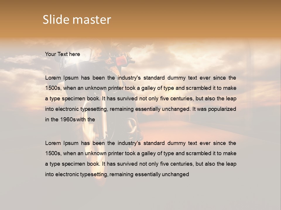 Sporttourer Rasant Fahrt PowerPoint Template