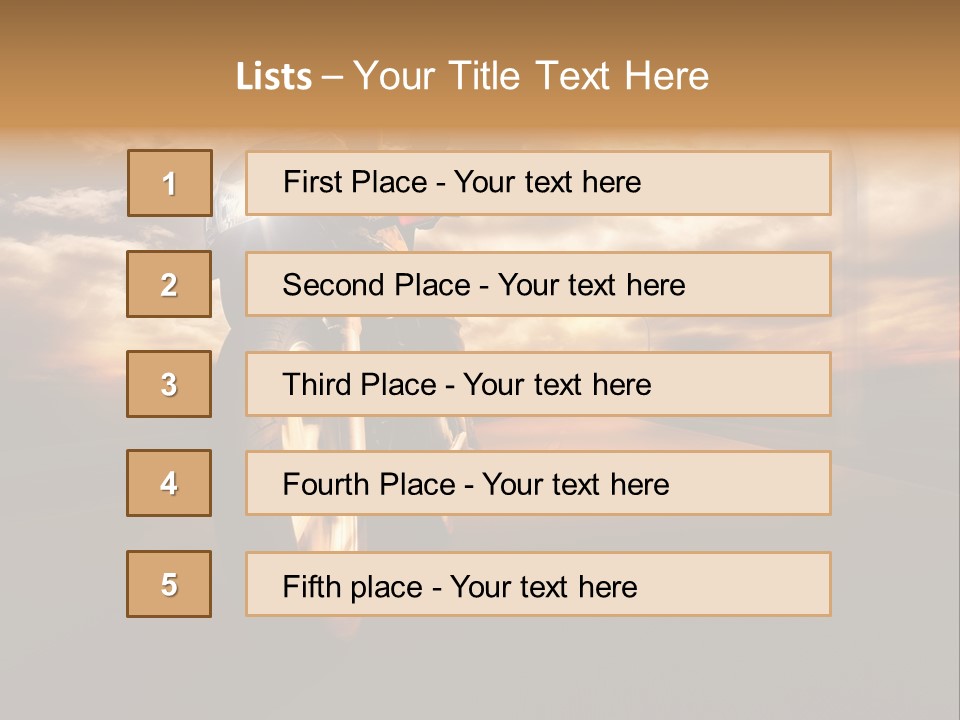 Sporttourer Rasant Fahrt PowerPoint Template