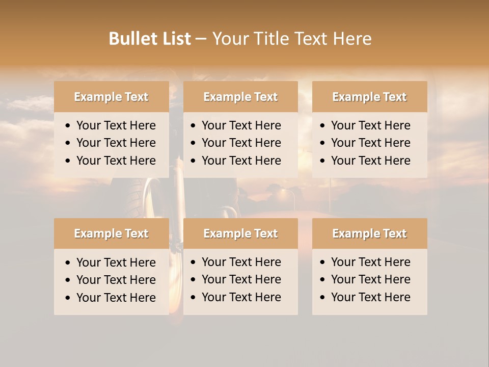 Sporttourer Rasant Fahrt PowerPoint Template